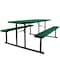National Public Seating Rectangle Folding Picnic Table, Green, Plastic, 8 Seats, 72 in L, 29 1/2 in H Overall Plank BMPT3072-BK06 - alternate 4